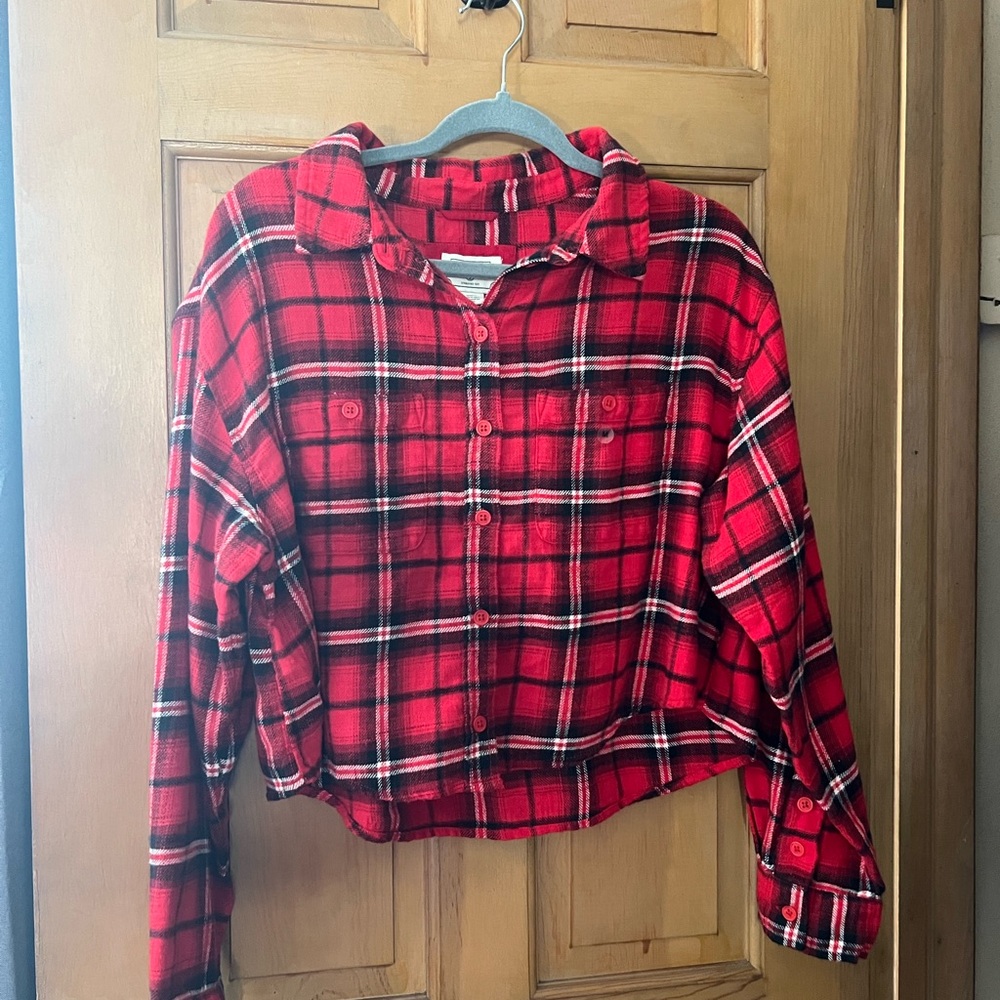 NWT Cropped American Eagle Flannel